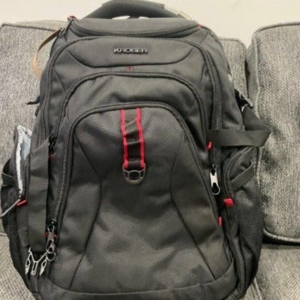 Backpack 17.3" XL Computer Backpack w/ RFID Pockets Water-Repellent, Black